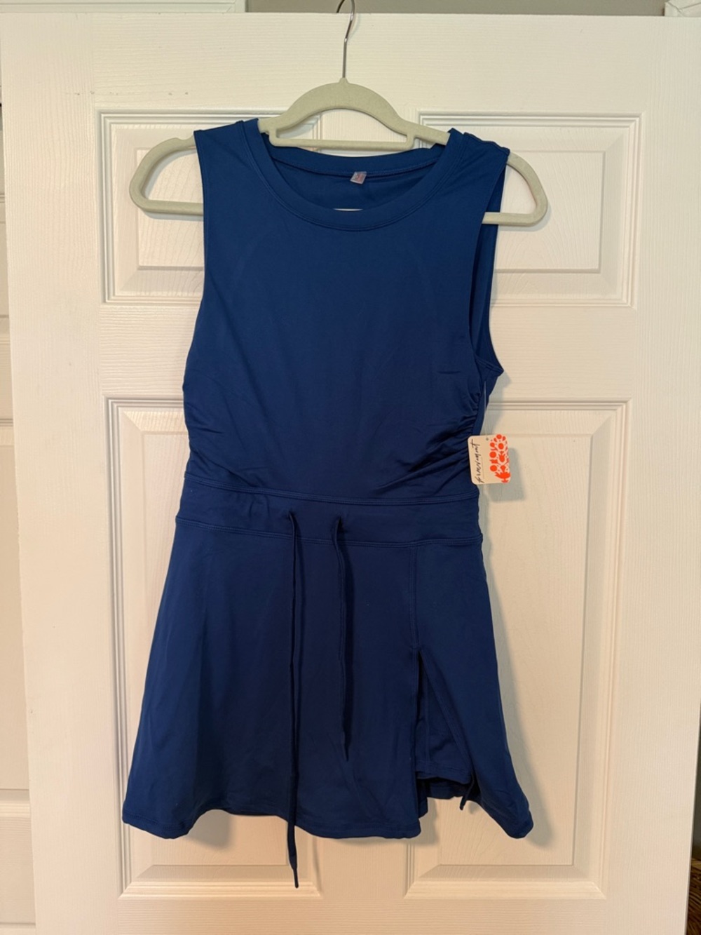 FP Movement by Free People Royal Blue Sleeveless Drawstring Skater Dress